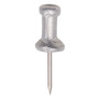 GEM Aluminum Head Push Pins, Aluminum, Silver, 0.5", 100/Box (GEMCPAL4) View Product Image