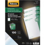 Fellowes Crystals Transparent Presentation Covers for Binding Systems, Clear, with Round Corners, 11.25 x 8.75, Unpunched, 100/Pack (FEL52311) View Product Image