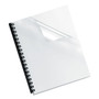Fellowes Crystals Transparent Presentation Covers for Binding Systems, Clear, with Round Corners, 11.25 x 8.75, Unpunched, 100/Pack (FEL52311) View Product Image