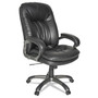 OIF Executive Swivel/Tilt Bonded Leather High-Back Chair, Supports Up to 250 lb, 18.50" to 21.65" Seat Height, Black Product Image 