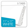 Cardinal Write 'n Erase Tabloid Index Dividers, 5-Tab, 11 x 17, White, 1 Set Product Image 