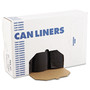 Boardwalk Recycled Low-Density Polyethylene Can Liners, 60 gal, 1.6 mil, 38" x 58", Black, Perforated, 10 Bags/Roll, 10 Rolls/Carton Product Image 