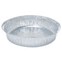 Boardwalk Round Aluminum To-Go Containers, 300 Gauge, 48 oz, 9" Diameter x 1.66" h, Silver, 500/Carton Product Image 