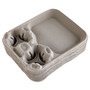 Chinet StrongHolder Molded Fiber Cup/Food Tray, 8 oz to 44 oz, Two Cups + Food Tray, Beige, 100/Carton Product Image 