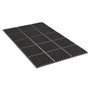 Crown Safewalk Heavy-Duty Anti-Fatigue Drainage Mat, General Purpose, 36 x 60, Black Product Image 