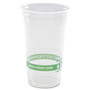 Eco-Products GreenStripe Renewable and Compostable PLA Cold Cups, 24 oz, Plastic, Clear, 50/Pack, 20 Packs/Carton Product Image 