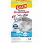 Glad ForceFlex MaxStrength Kitchen Drawstring Trash Bags - Fresh Clean with Febreze Freshness - 13 gal Capacity - 24.88" Length x 24.02" Width x 0.82 mil (21 Micron) Thickness - Drawstring Closure - Gray - (CLO70320) Product Image 
