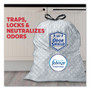 Glad ForceFlex Kitchen Drawstring Trash Bags, 13 gal, Gain Fresh Clean Scent, 24 x 27.38, White, 80/Box Product Image 