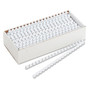 Fellowes Plastic Comb Bindings, 3/8" Diameter, 55 Sheet Capacity, White, 100/Pack (FEL52371) View Product Image