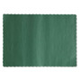 Hoffmaster Solid Color Scalloped Edge Placemats, 9.5 x 13.5, Hunter Green, 1,000/Carton Product Image 