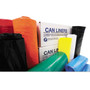 High-Density Commercial Can Liners, 60 gal, 12 mic, 38" x 60", Black, Interleaved Roll, 25 Bags/Roll, 8 Rolls/Carton (IBSS386012K) Product Image 