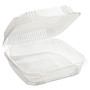 Pactiv Evergreen ClearView SmartLock Hinged Lid Container, 49 oz, 8.2 x 8.34 x 2.91, Clear, Plastic, 200/Carton Product Image 