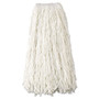 Economy Cut-End Rayon Mop Head, 24oz, 1" Band, White, 12/carton (RCPV418) Product Image 