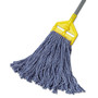 Cotton/synthetic Cut-End Blend Mop Head, 16 Oz, 1" Band, Blue, 12/carton (RCPF51612BLUCT) Product Image 