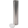 San Jamar Stainless Steel Water Cup Dispenser - 16" Tube - Pull Dispensing - Stainless Steel - Stainless Steel Product Image 