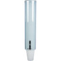 San Jamar Pull-type Water Cup Dispenser - 16" Tube - 3.39" Cup Rim Diameter - Pull Dispensing - Paper Cups Supported - Surface Mount - Arctic Blue - Plastic - Durable, Flip Cap, Impact Resistant, Transparent - 1 Each - (SJMC3260TBL) Product Image 