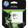 HP 61XL (CH564WN) Original Inkjet Ink Cartridge - Cyan, Magenta, Yellow - 1 Each Product Image 
