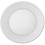 Classicware 9" Round Dinner Plates - Disposable - 9" Diameter - Clear - Polystyrene, Plastic Body - 12/Pack - 15 / Carton - (WNARSCW91512) Product Image 