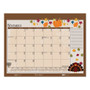 House of Doolittle Recycled Desk Pad Calendar, Illustrated Seasons Artwork, 18.5 x 13, Black Binding/Corners,12-Month (Jan to Dec): 2024 View Product Image