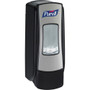 PURELL ADX-7 Push-Style Dispenser for PURELL Hand Sanitizer - Manual - 23.67 fl oz Capacity - Chrome, Black - 1 Each - (GOJ872806) Product Image 