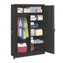Tennsco Jumbo Combination Steel Storage Cabinet, 48w x 24d x 78h, Black Product Image 