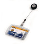 Durable ID/Security Card Holder Set, Vertical/Horizontal, Reel, Clear, 10/Pack Product Image 