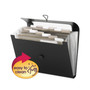 Smead Step Index Organizer, 12 Sections, Cord/Hook Closure, 1/6-Cut Tabs, Letter Size, Black Product Image 
