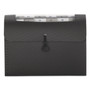 Smead Step Index Organizer, 12 Sections, Cord/Hook Closure, 1/6-Cut Tabs, Letter Size, Black Product Image 