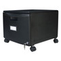 Storex Single-Drawer Mobile Filing Cabinet, 1 Legal/Letter-Size File Drawer, Black, 14.75" x 18.25" x 12.75" Product Image 