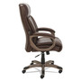 Alera Veon Series Executive High-Back Bonded Leather Chair, Supports Up to 275 lb, Brown Seat/Back, Bronze Base Product Image 