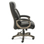 Alera Veon Series Executive High-Back Bonded Leather Chair, Supports Up to 275 lb, Black Seat/Back, Graphite Base Product Image 