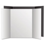 Eco Brites Two Cool Tri-Fold Poster Board, 36 x 48, Black/White, 6/Carton Product Image 