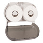 Tork Twin Jumbo Roll Bath Tissue Dispenser, 19.29 x 5.51 x 11.83, Smoke/Gray Product Image 