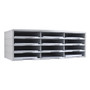 Storex Literature Organizer, 12 Compartments, 10.63 x 13.3 x 31.4, Gray Product Image 
