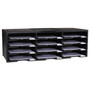 Storex Literature Organizer, 12 Compartments, 10.63 x 13.3 x 31.4, Black Product Image 