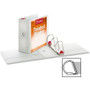 Cardinal Treated ClearVue Locking Slant-D Ring Binder, 3 Rings, 5" Capacity, 11 x 8.5, White Product Image 