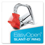 Cardinal SuperLife Pro Easy Open ClearVue Locking Slant-D Ring Binder, 3 Rings, 1.5" Capacity, 11 x 8.5, Black (CRD54661) Product Image 