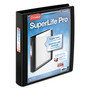 Cardinal SuperLife Pro Easy Open ClearVue Locking Slant-D Ring Binder, 3 Rings, 1.5" Capacity, 11 x 8.5, Black (CRD54661) Product Image 