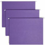 Smead 1/3 Tab Cut Letter Recycled Hanging Folder - 8 1/2" x 11" - Top Tab Location - Assorted Tab Position - 11 pt. - Poly - (SMD64023) Product Image 