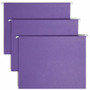 Smead 1/3 Tab Cut Letter Recycled Hanging Folder - 8 1/2" x 11" - Top Tab Location - Assorted Tab Position - 11 pt. - Poly - (SMD64023) Product Image 