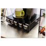 Safco One Drawer Hospitality Organizer, 5 Compartments, 12.5 x 11.25 x 3.25, Black Product Image 