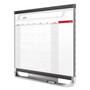 Quartet Prestige 2 Magnetic Total Erase Monthly Calendar, 48 x 36, White Surface, Graphite Fiberboard/Plastic Frame Product Image 