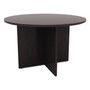 Alera Valencia Round Conference Table with Legs, 42" Diameter x 29.5h, Espresso Product Image 