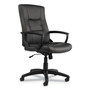 Alera YR Series Executive High-Back Swivel/Tilt Bonded Leather Chair, Supports 275 lb, 17.71" to 21.65" Seat Height, Black Product Image 