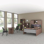 Alera Valencia Round Conference Table with Legs, 42" Diameter x 29.5h, Modern Walnut Product Image 