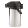 BUNN 2.5 Liter Lever Action Airpot, Stainless Steel/Black Product Image 