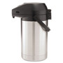 BUNN 2.5 Liter Lever Action Airpot, Stainless Steel/Black Product Image 