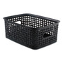 Advantus Weave Bins, 13.63 x 10.75 x 9, Black, 3/Pack Product Image 