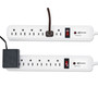 Innovera Surge Protector, 6 AC Outlets, 4 ft Cord, 540 J, White, 2/Pack (IVR71653) View Product Image