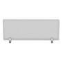 Alera Polycarbonate Privacy Panel, 47w x 0.5d x 18h, Silver/Clear Product Image 